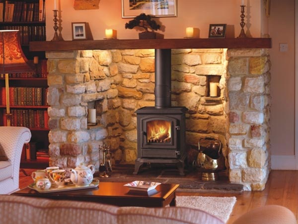 stone fireplace surround